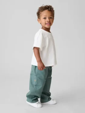 Pantalon de charpentier ample à enfiler pour tout-petits, avec genoux renforcés