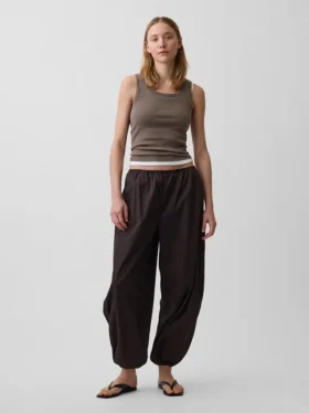 Pantalon de jogging ample en popeline de coton bio