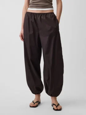 Pantalon de jogging ample en popeline de coton bio