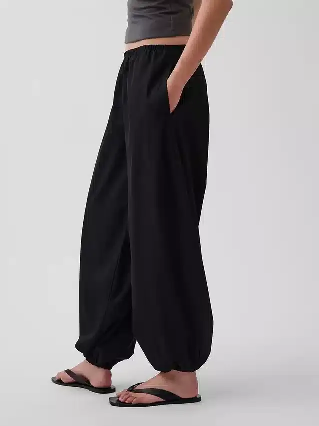 Pantalon de jogging ample en popeline de coton bio