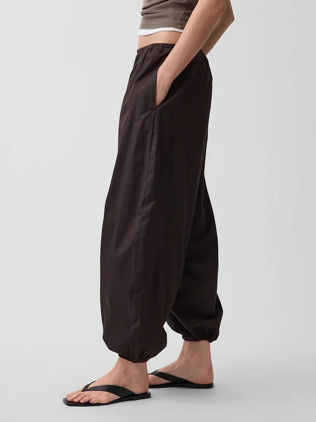 Pantalon de jogging ample en popeline de coton bio