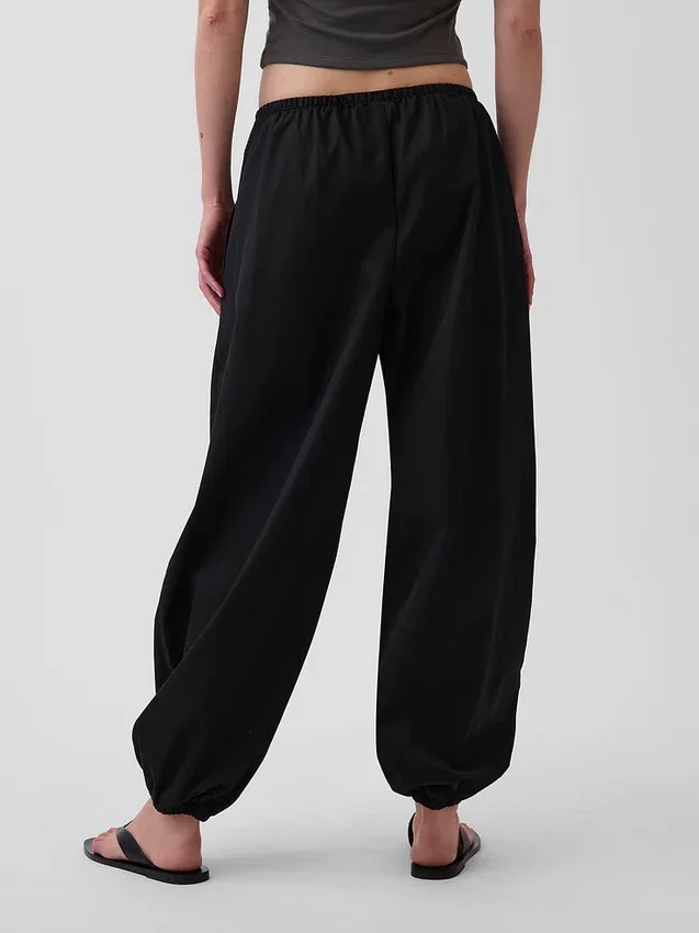 Pantalon de jogging ample en popeline de coton bio