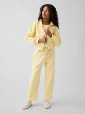 Pantalon de jogging ample pour enfant Vintagesoft à bordures en dentelle