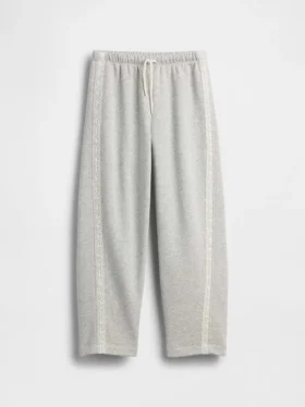 Pantalon de jogging ample pour enfant Vintagesoft à bordures en dentelle