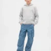 Pantalon de jogging cargo ample en denim pour enfant