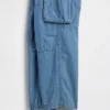 Pantalon de jogging cargo ample en denim pour enfant