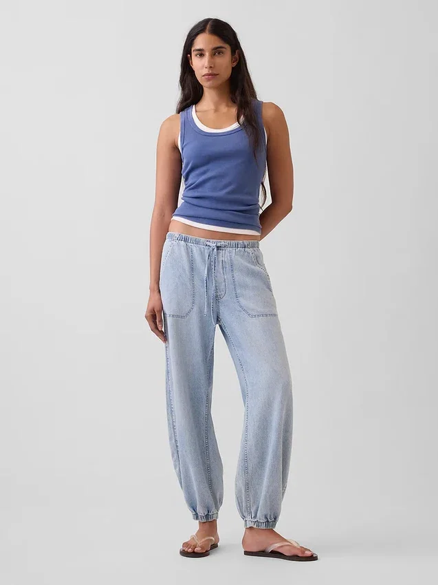 Pantalon de jogging Easy Barrel en denim ultra-doux
