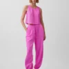 Pantalon de jogging facile à enfiler en gaze de coton