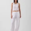 Pantalon de jogging facile à enfiler en gaze de coton