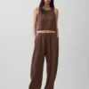 Pantalon de jogging facile à enfiler en gaze de coton