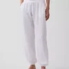 Pantalon de jogging facile à enfiler en gaze de coton