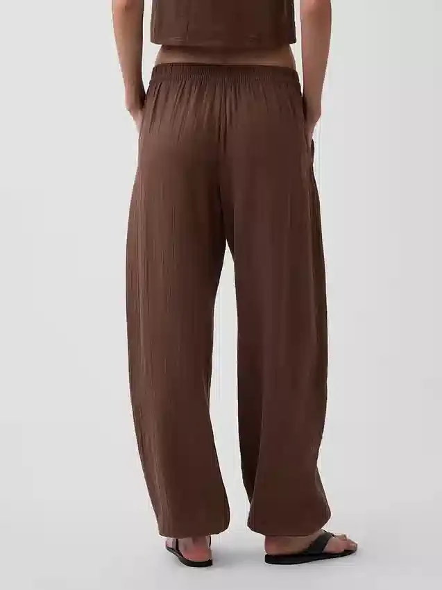 Pantalon de jogging facile à enfiler en gaze de coton