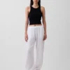 Pantalon de jogging facile à enfiler en gaze de coton