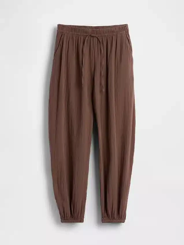Pantalon de jogging facile à enfiler en gaze de coton