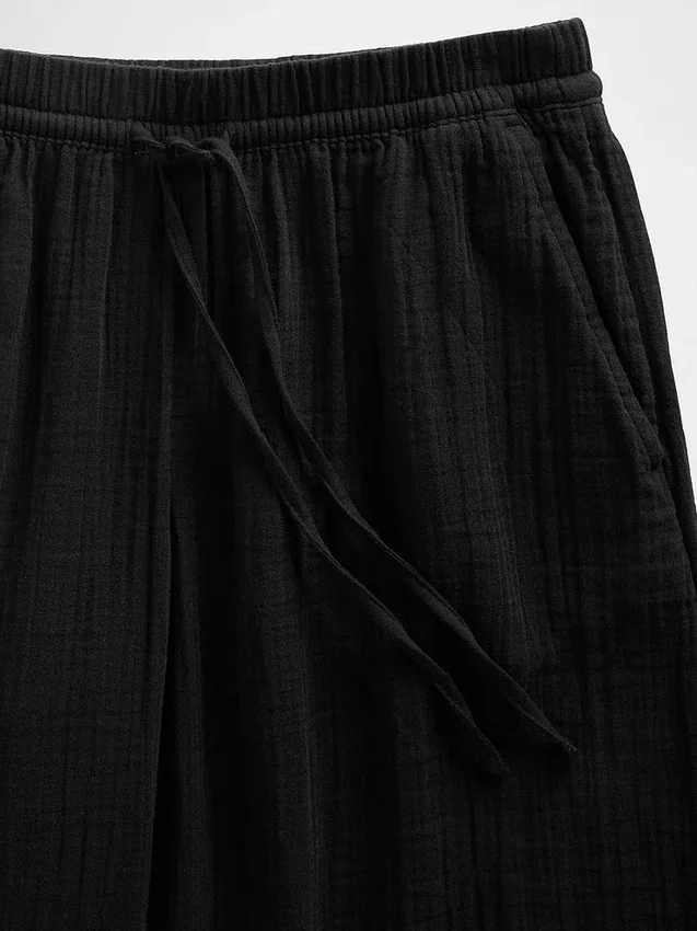 Pantalon de jogging facile à enfiler en gaze de coton
