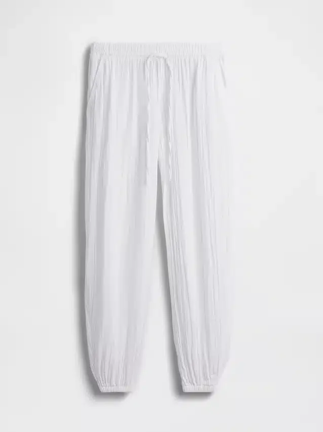 Pantalon de jogging facile à enfiler en gaze de coton