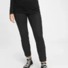 Pantalon de maternité à empiècement intégral en twill de coton bi-extensible