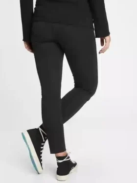 Pantalon de maternité à empiècement intégral en twill de coton bi-extensible