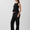 Pantalon de maternité en sergé sous le ventre