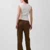 Pantalon de maternité en sergé sous le ventre
