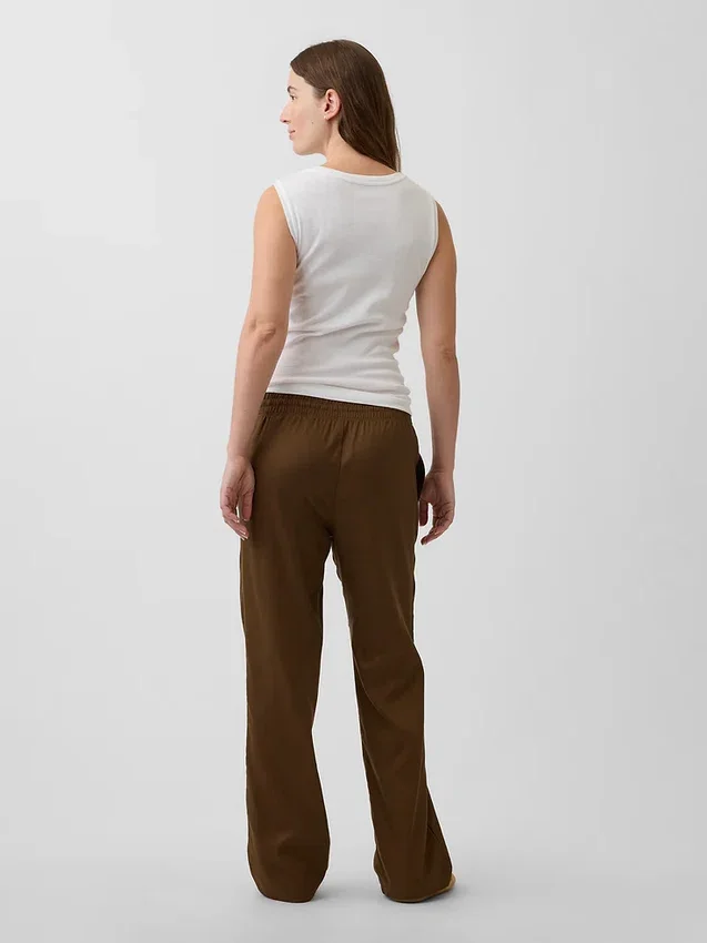 Pantalon de maternité en sergé sous le ventre