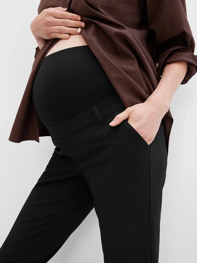 Pantalon de maternité slim à empiècement intégral