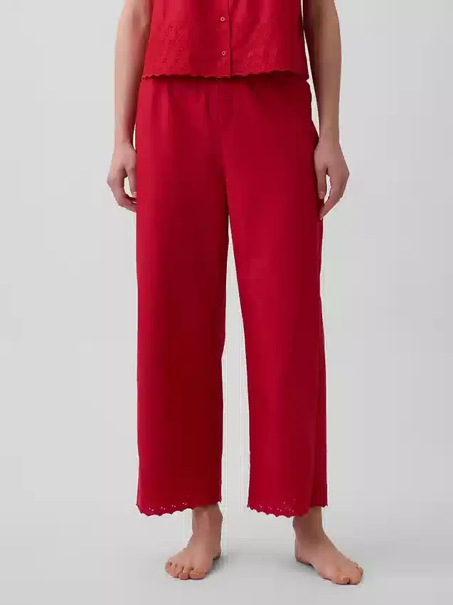 Pantalon de pyjama brodé