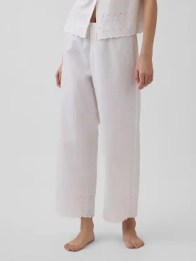 Pantalon de pyjama brodé
