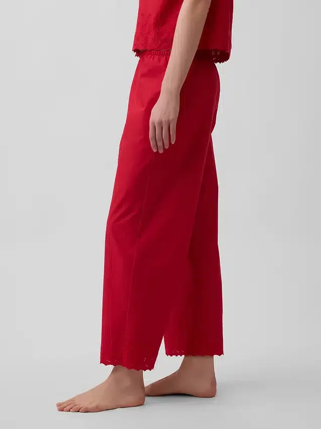 Pantalon de pyjama brodé