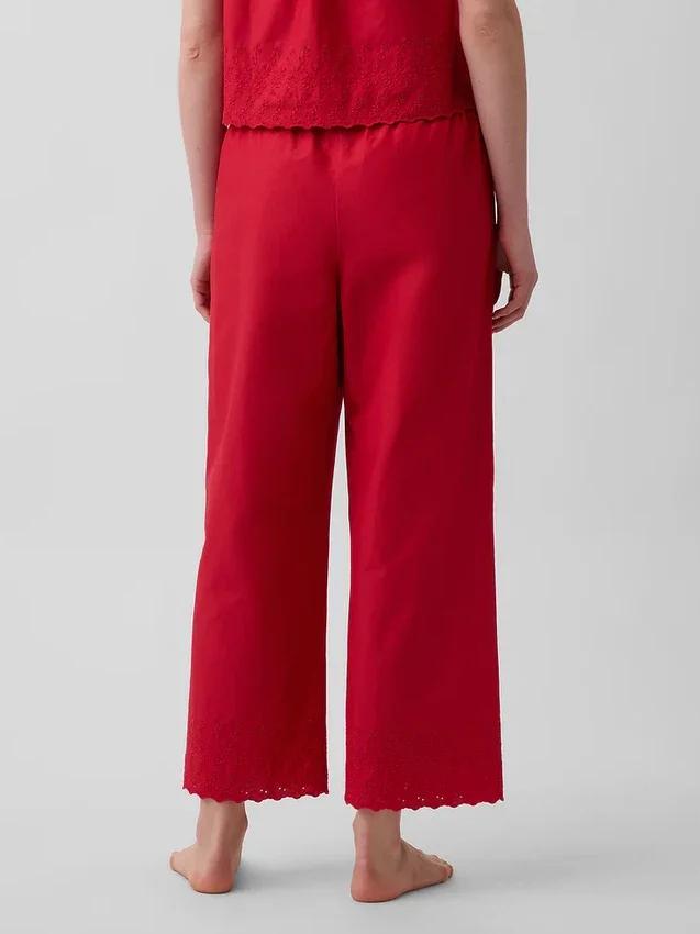 Pantalon de pyjama brodé
