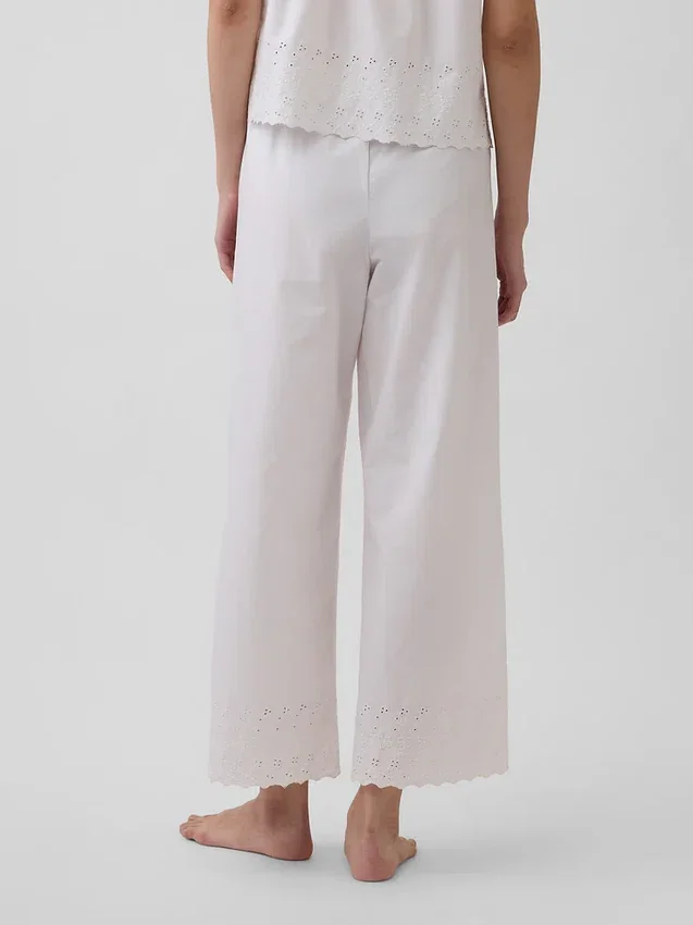 Pantalon de pyjama brodé