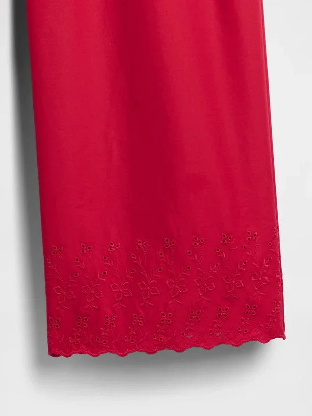 Pantalon de pyjama brodé