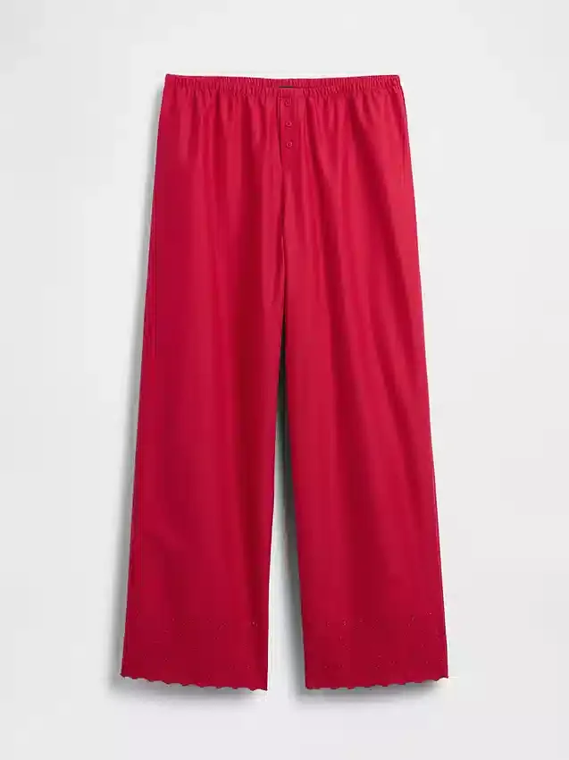 Pantalon de pyjama brodé