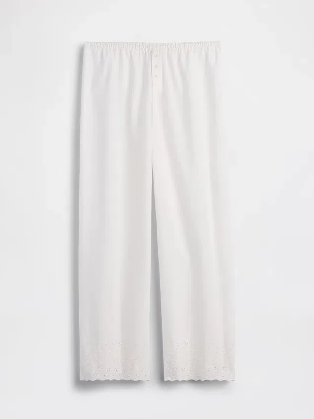 Pantalon de pyjama brodé