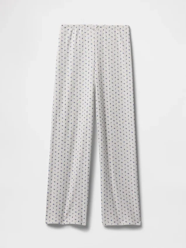 Pantalon de pyjama court en pointelle