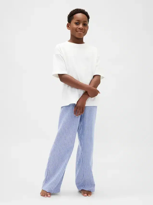 Pantalon de pyjama en flanelle recyclée pour enfants