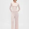 Pantalon de pyjama en maille pointelle