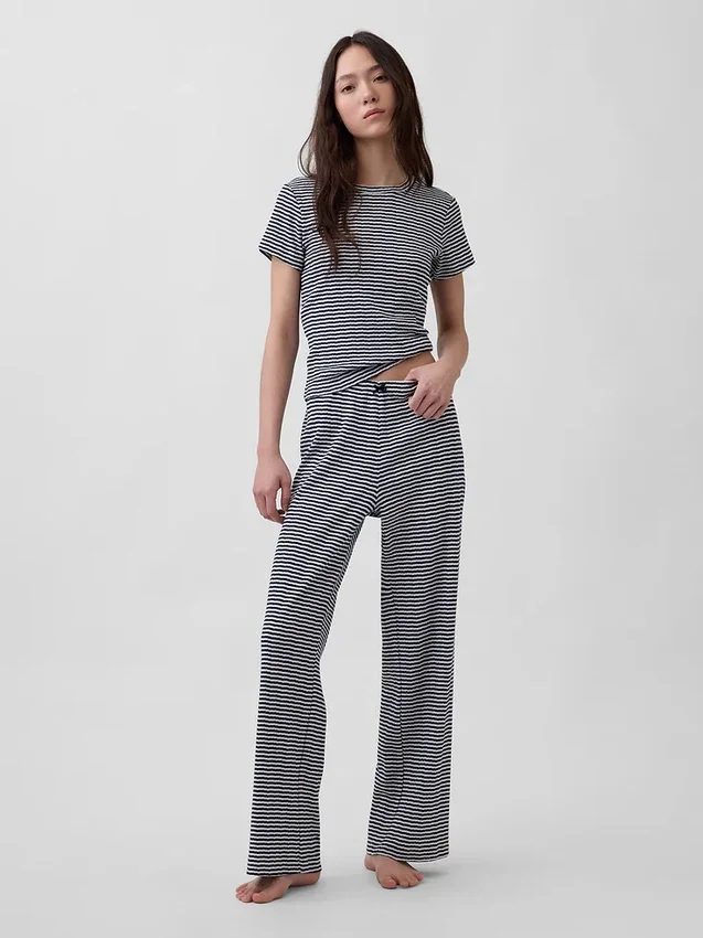 Pantalon de pyjama en maille pointelle