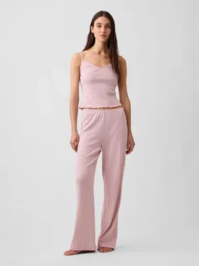 Pantalon de pyjama en maille pointelle