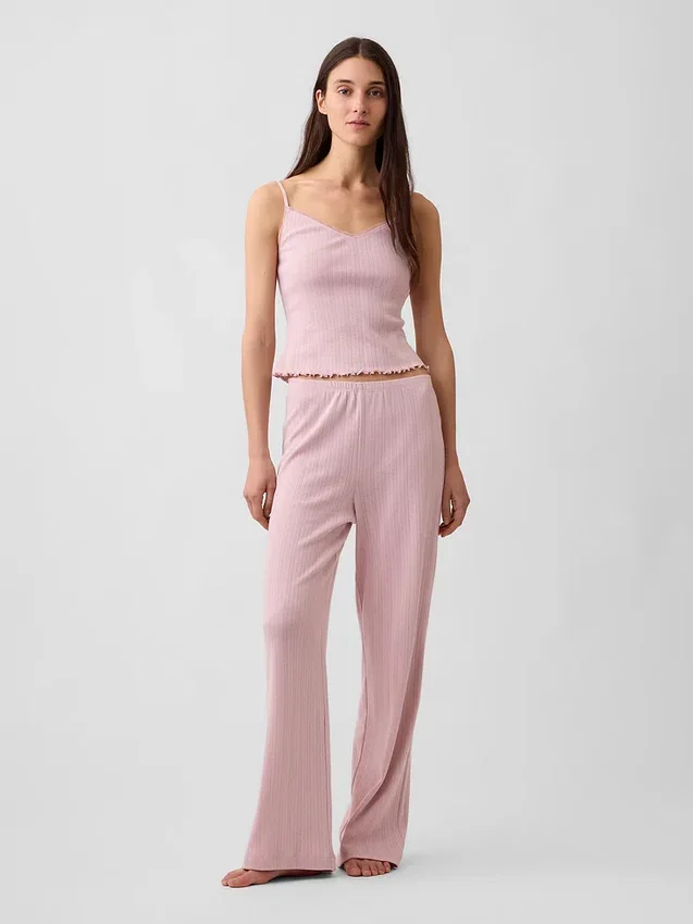 Pantalon de pyjama en maille pointelle