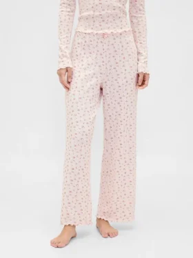 Pantalon de pyjama en maille pointelle