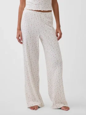 Pantalon de pyjama en maille pointelle