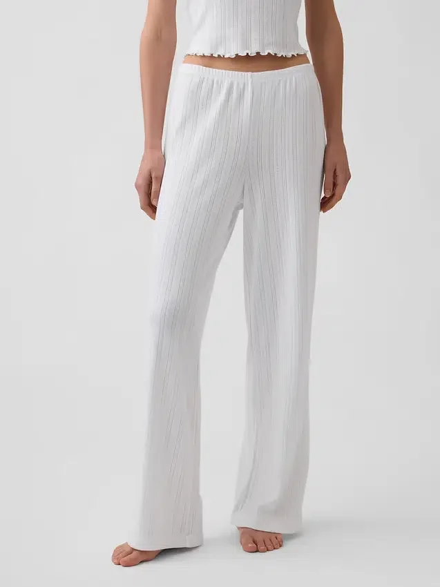 Pantalon de pyjama en maille pointelle