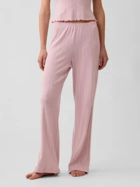 Pantalon de pyjama en maille pointelle