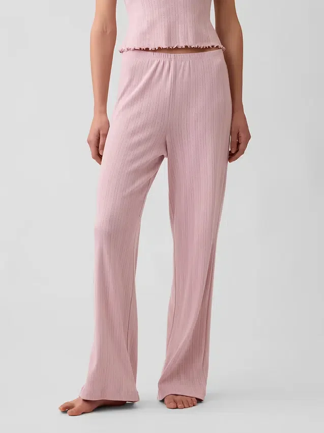 Pantalon de pyjama en maille pointelle