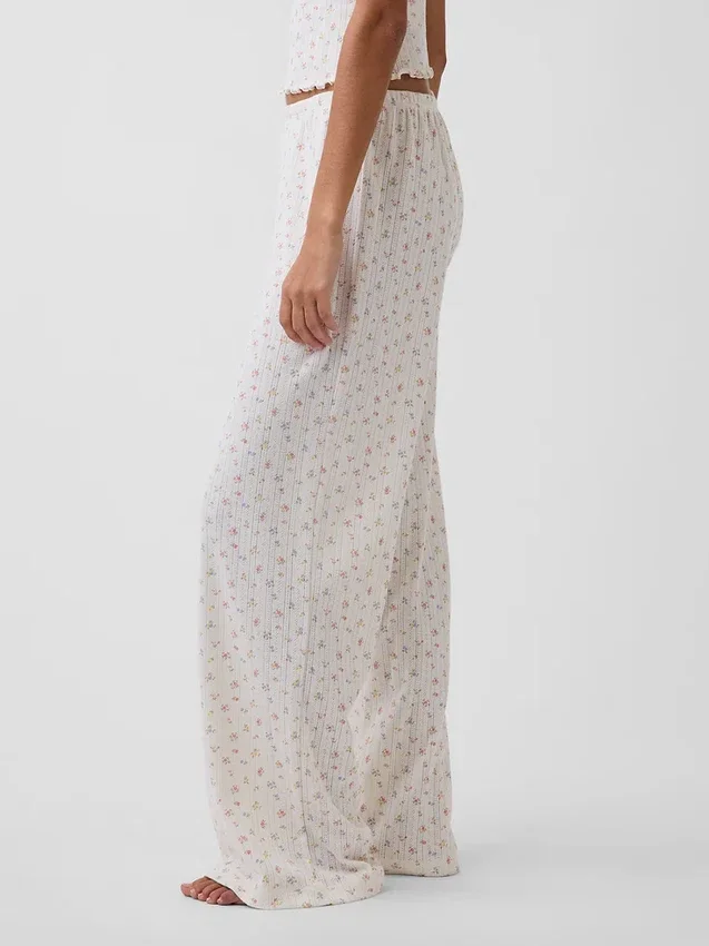 Pantalon de pyjama en maille pointelle