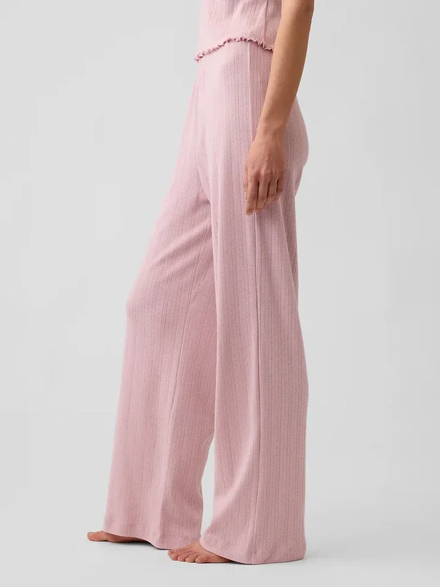 Pantalon de pyjama en maille pointelle