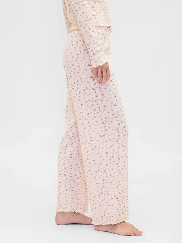 Pantalon de pyjama en maille pointelle