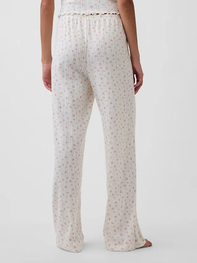 Pantalon de pyjama en maille pointelle