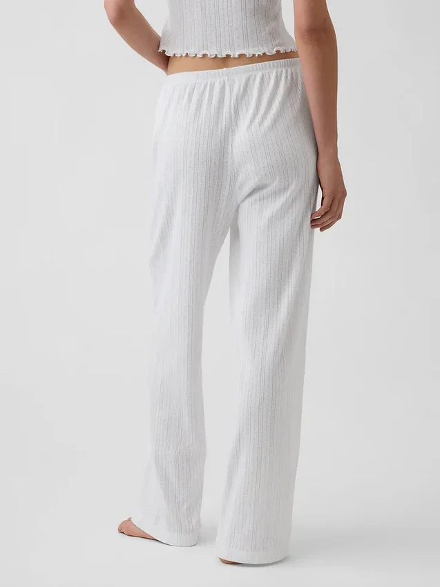 Pantalon de pyjama en maille pointelle